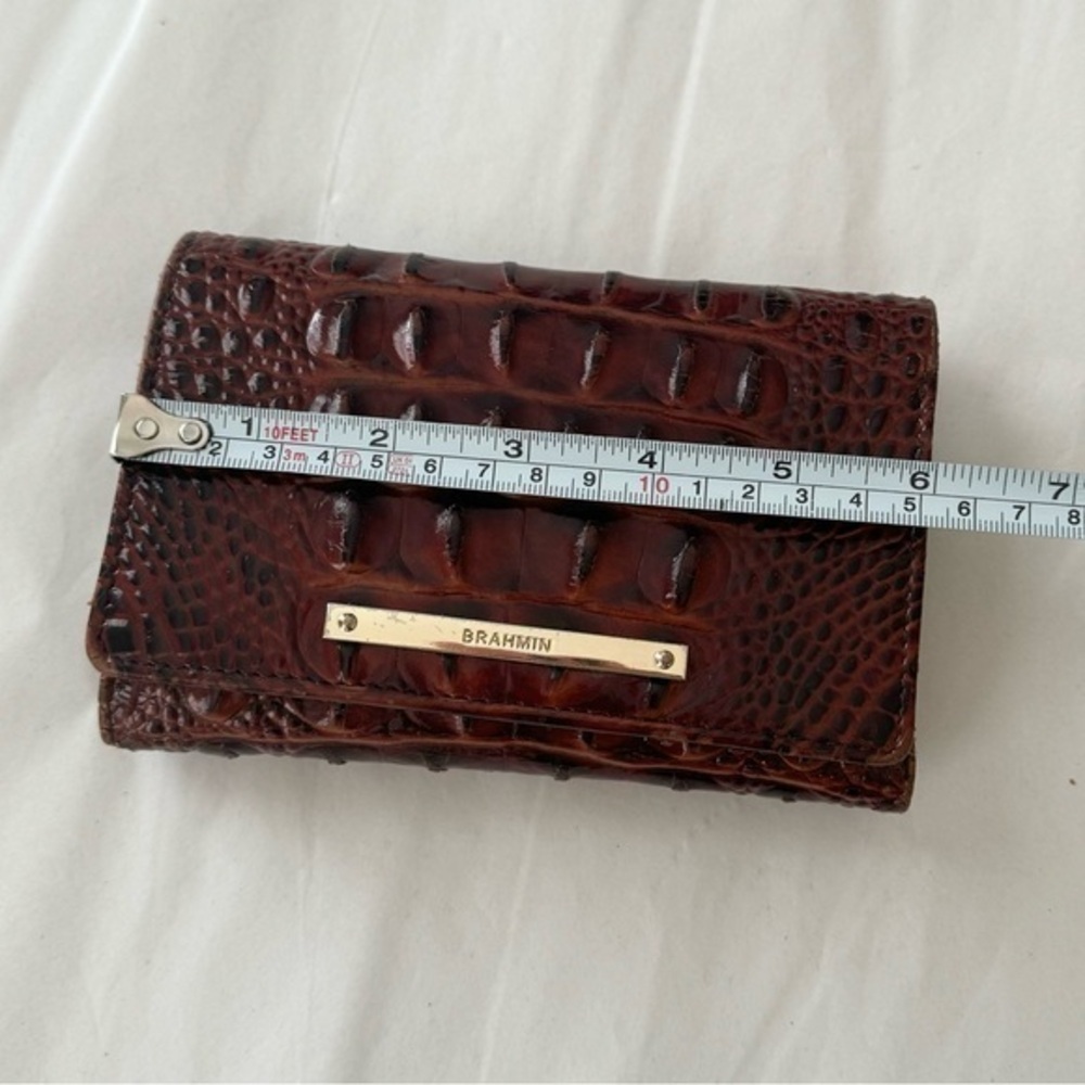 Brahmin Cordelia Brown‎ Pecan Melbourne Croc Embossed Wallet - Picture 14 of 16
